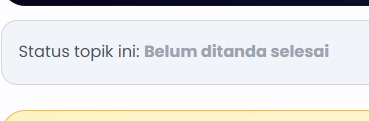 Tanda topik sudah habis