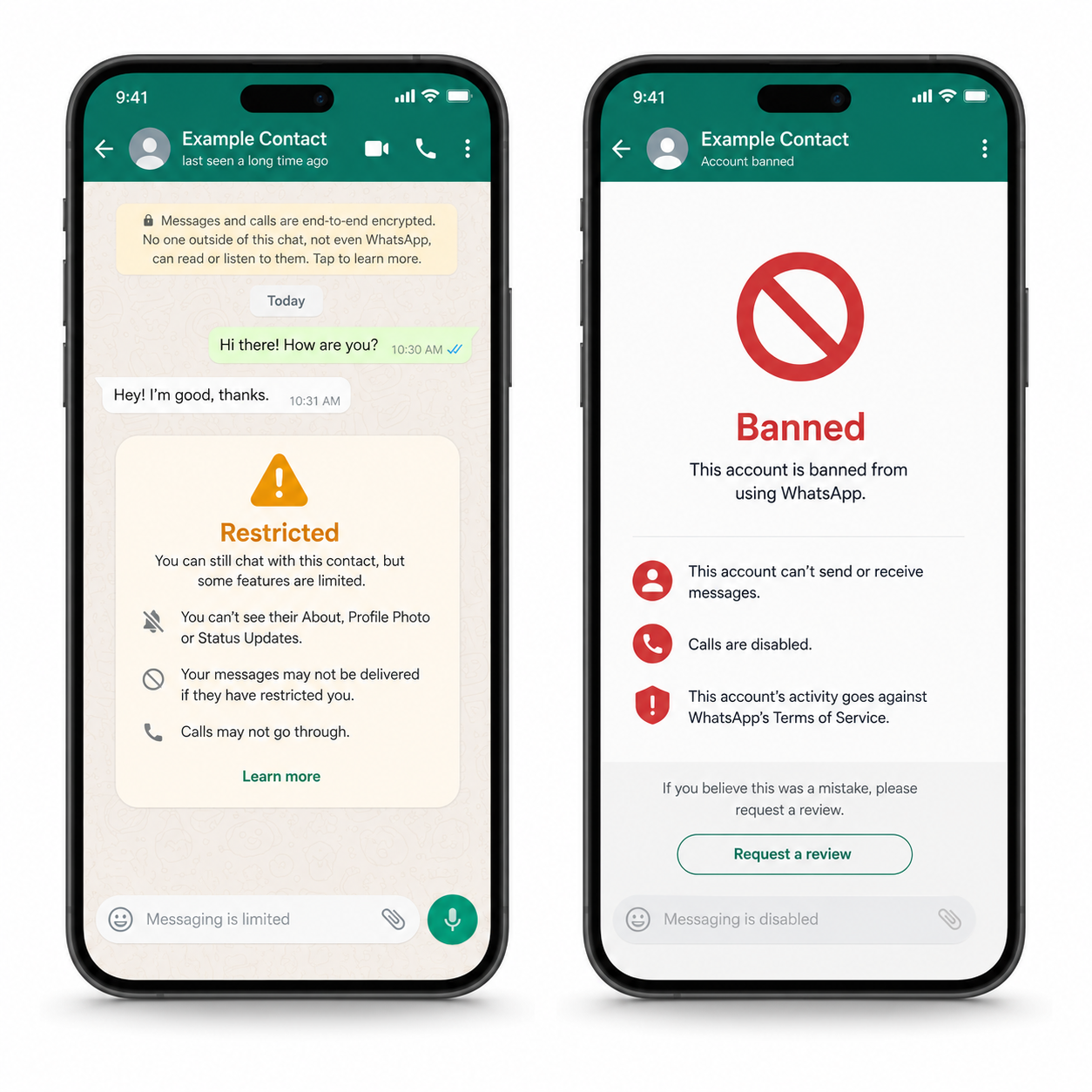 WhatsApp Ban dan Restricted